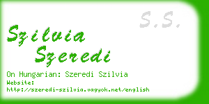 szilvia szeredi business card
